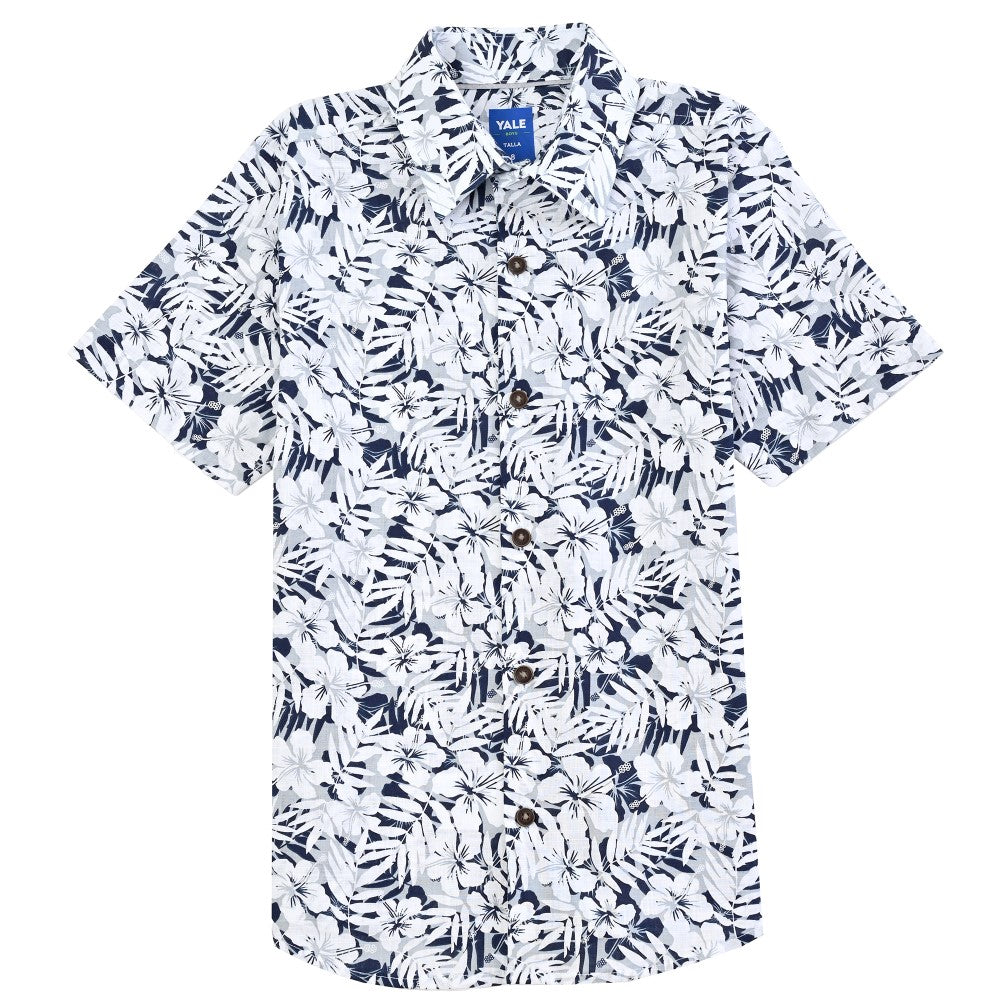Camisa casual Yale Boys Manga corta 7699 Gris
