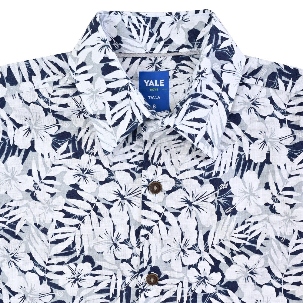 Camisa casual Yale Boys Manga corta 7699 Gris