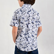 Camisa casual Yale Boys Manga corta 7699 Azul