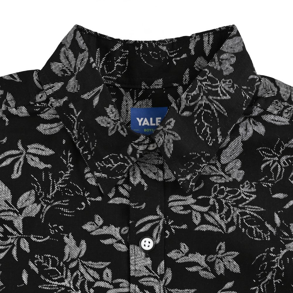 Camisa casual Yale Boys Manga corta 7688 Negro