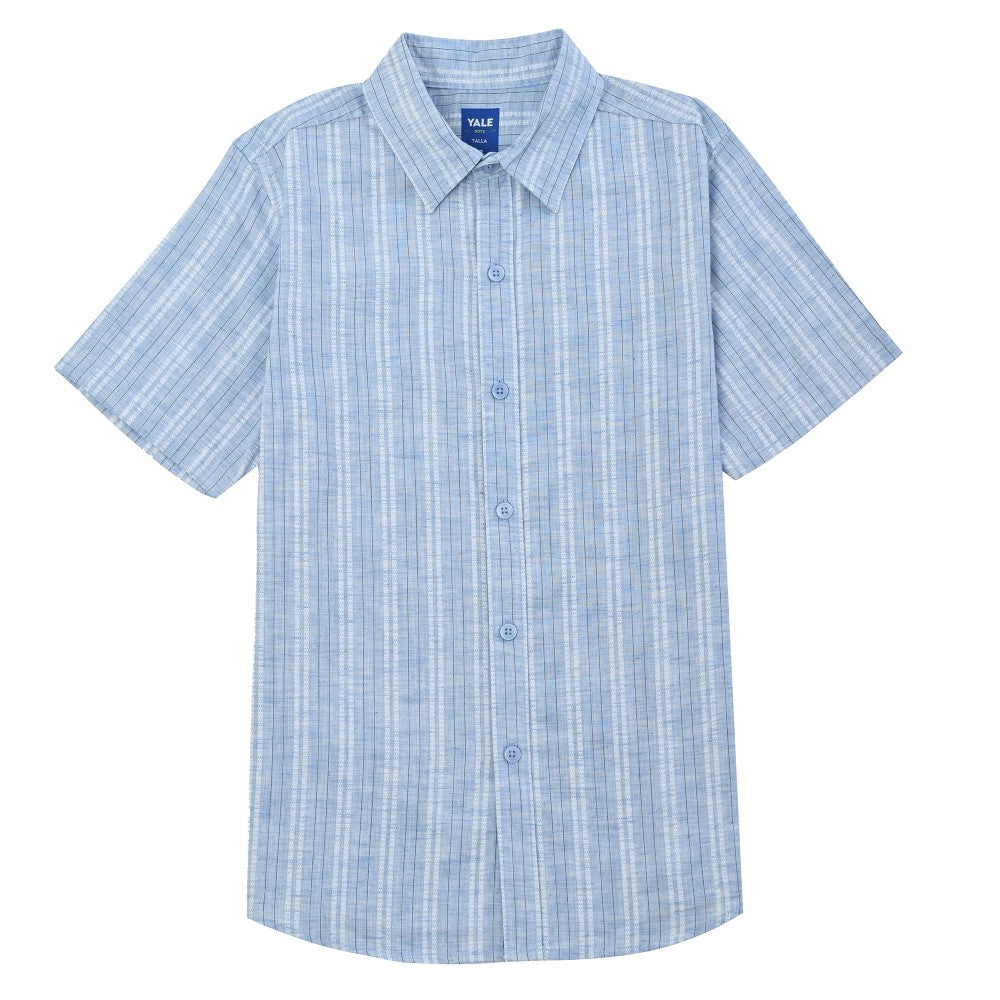 Camisa casual Yale Boys Manga corta 7692 Azul