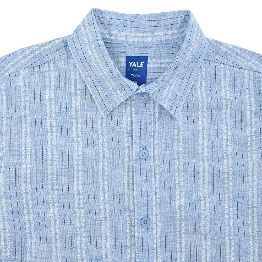 Camisa casual Yale Boys Manga corta 7692 Azul