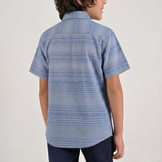 Camisa casual Yale Boys Manga corta 7695 Azul