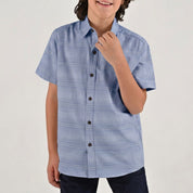 Camisa casual Yale Boys Manga corta 7695 Azul