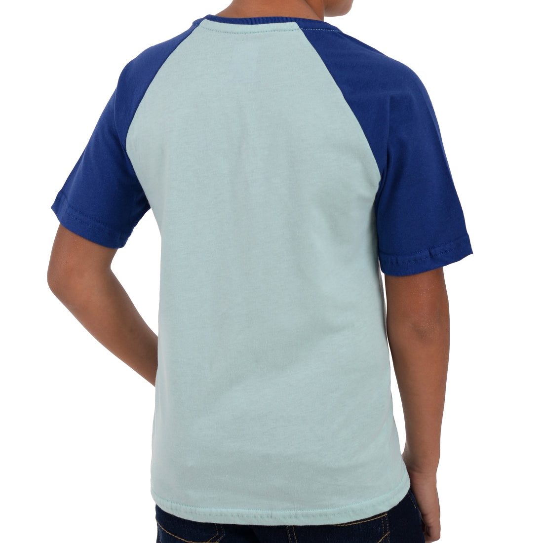 Playera Boys Yale Manga Corta Fit 6961 Azul Agua