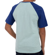 Playera Boys Yale Manga Corta Fit 6961 Azul Agua
