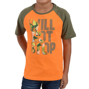 Playera Boys Yale Manga Corta Fit 6961 Naranja
