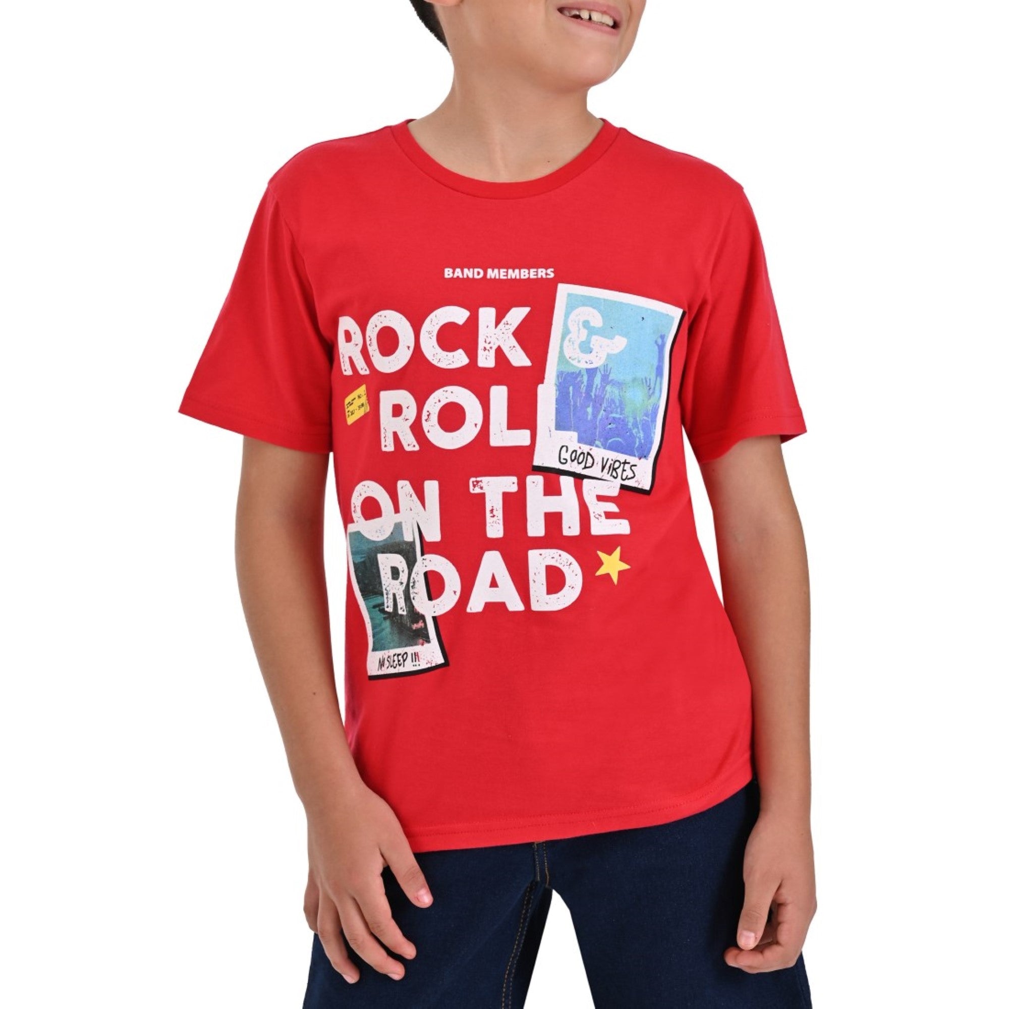 Playera Manga Corta Yale Boys Fit 6961 Rojo