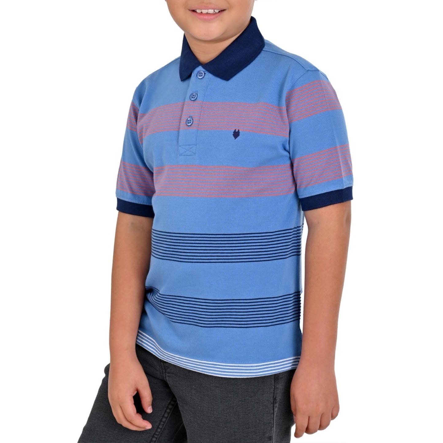 Playera Tipo Polo Redondo Yale Regular Fit 7376