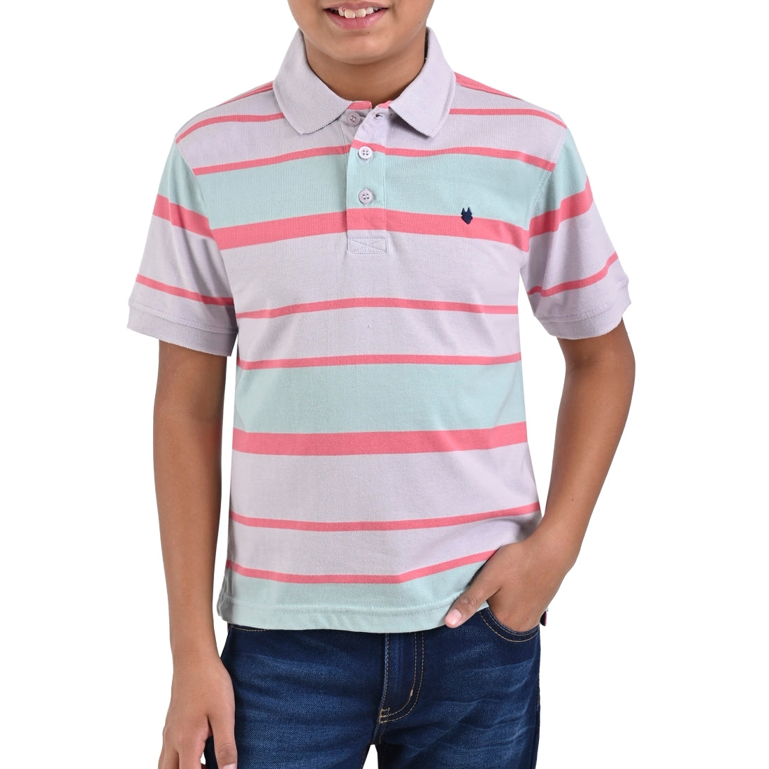 Playera Cuello Polo Yale Boys Manga Corta 7672