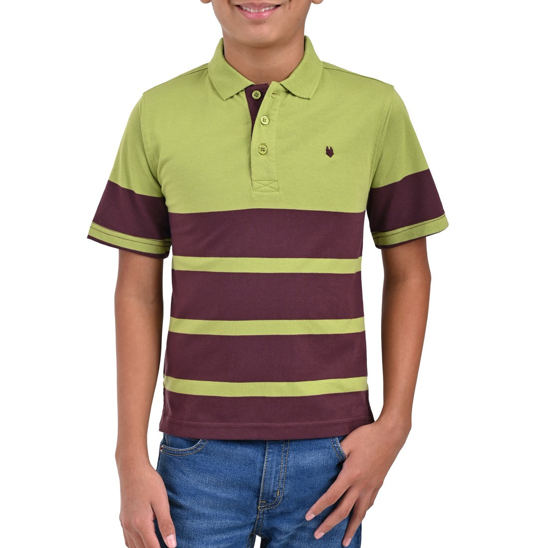 Playera Cuello Polo Yale Boys Manga Corta 7694