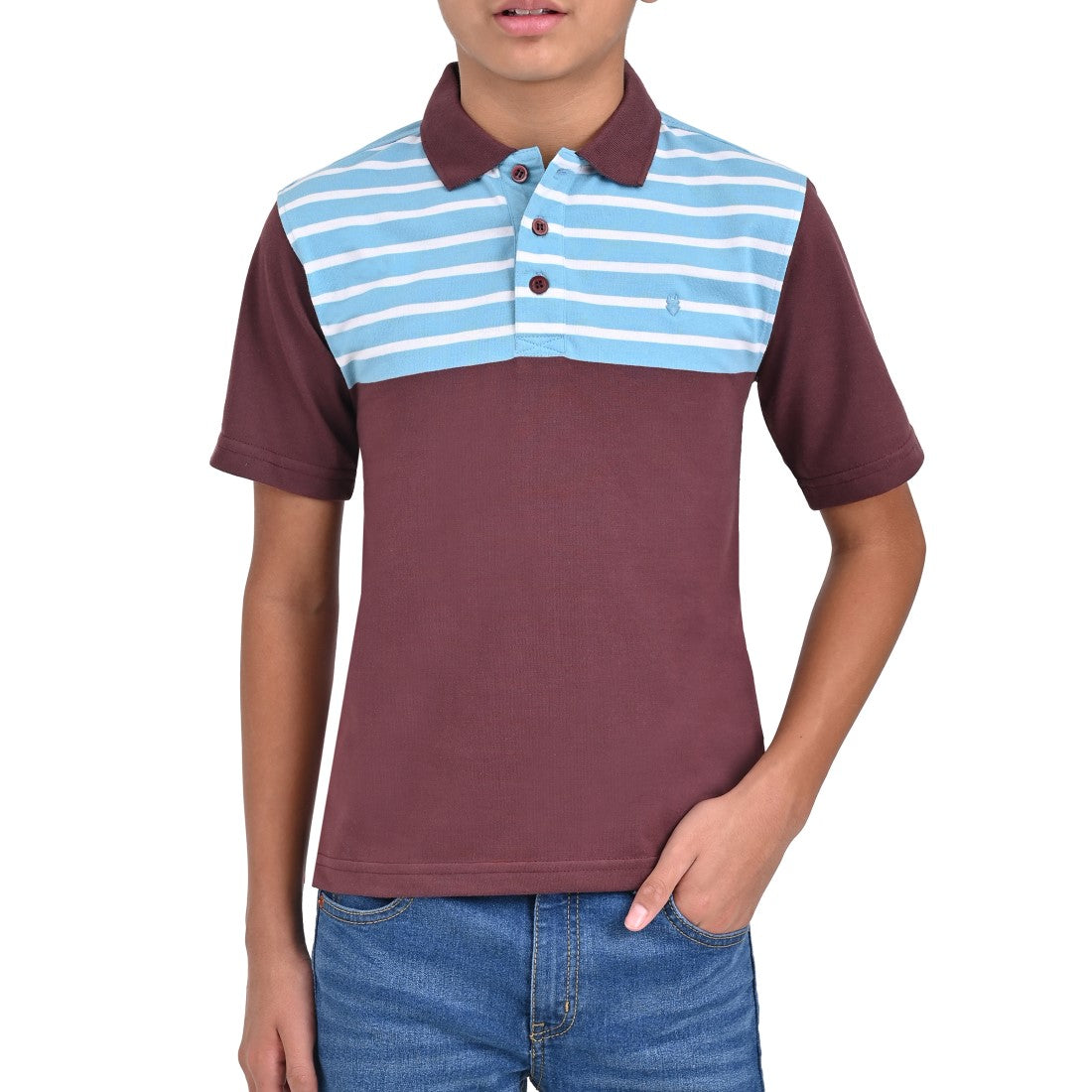 Playera Cuello Polo Yale Boys Manga Corta 7695