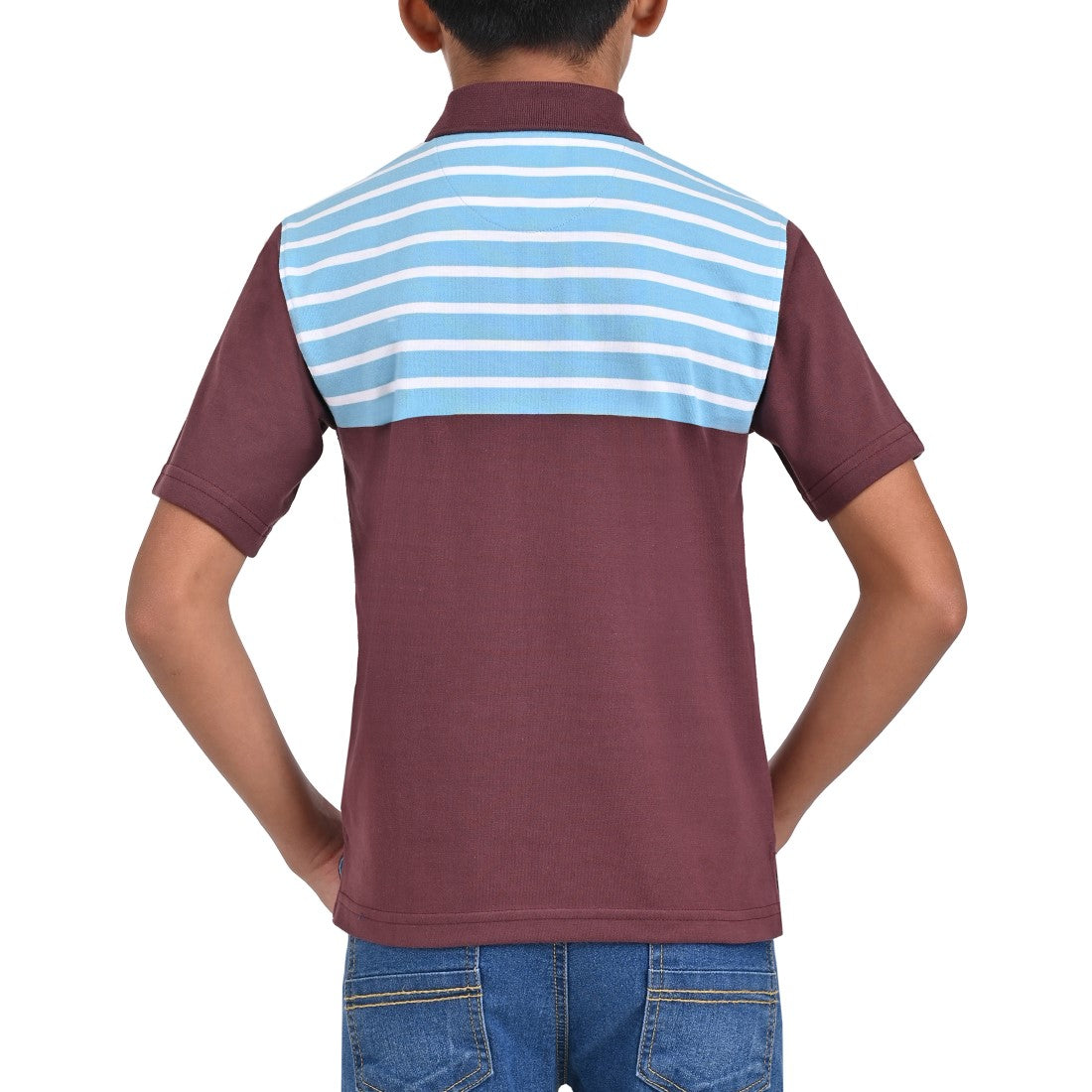 Playera Cuello Polo Yale Boys Manga Corta 7695