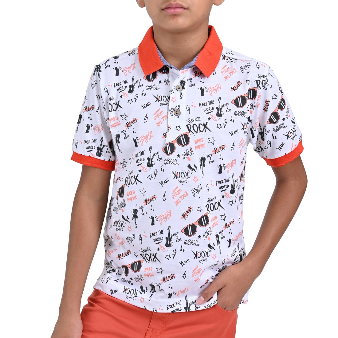 Playera Cuello Polo Yale Boys Manga Corta 7661