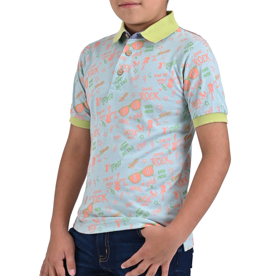 Playera Cuello Polo Yale Boys Manga Corta 7661