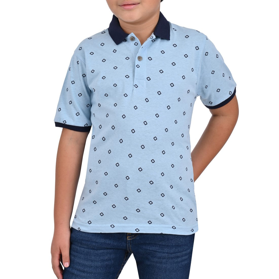 Playera Cuello Polo Yale Boys Manga Corta 1311