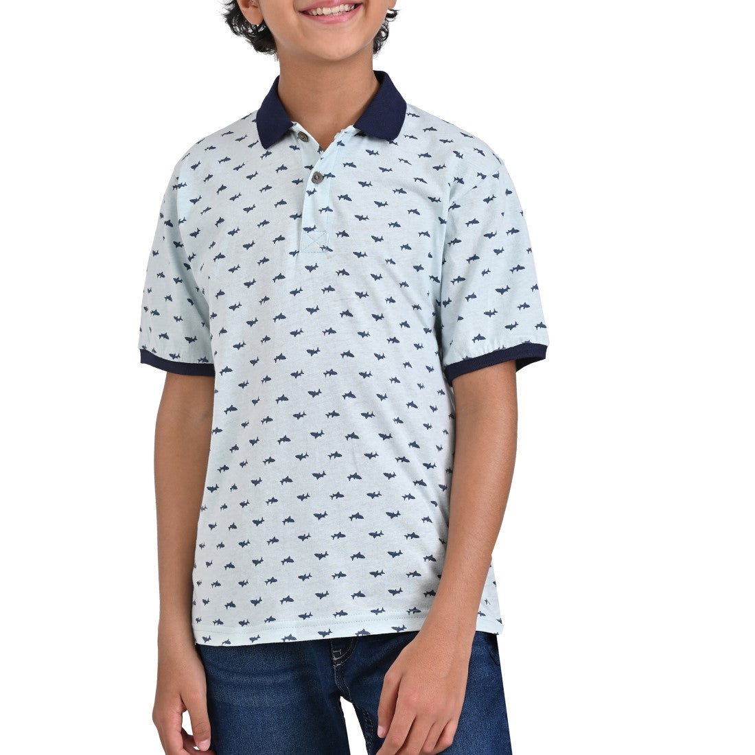 Playera Cuello Polo Yale Boys Manga Corta A913