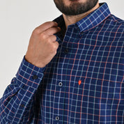 Camisa casual Yale Regular Fit Manga larga 7751 Azul marino