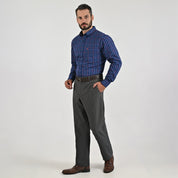 Camisa casual Yale Regular Fit Manga larga 7751 Azul marino