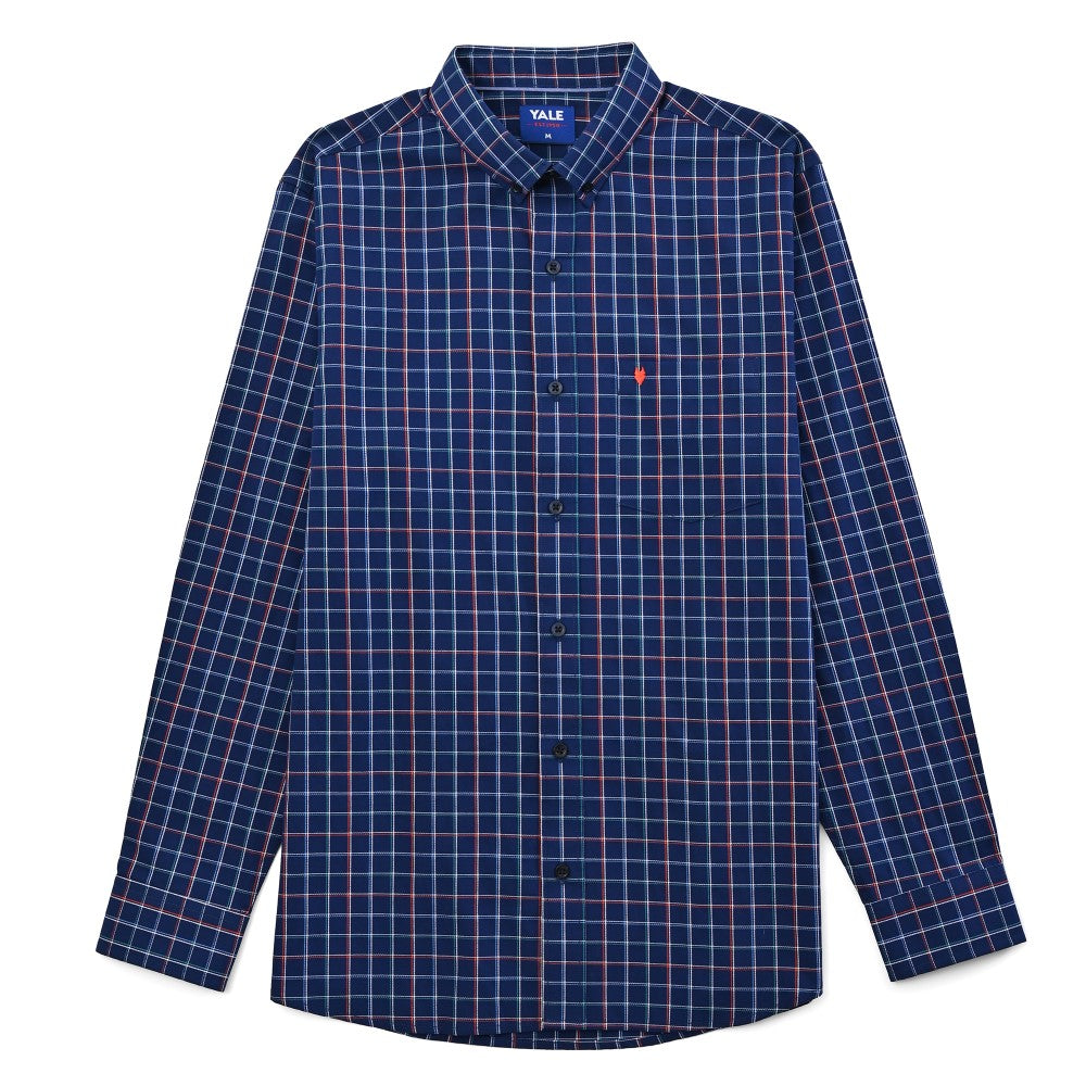 Camisa casual Yale Regular Fit Manga larga 7751 Azul marino