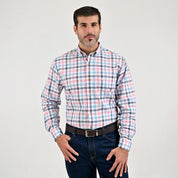 Camisa casual Yale Regular Fit Manga larga 7776 Azul