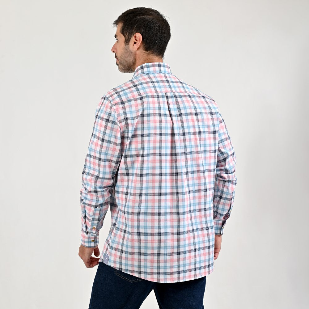 Camisa casual Yale Regular Fit Manga larga 7776 Azul