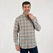 Camisa casual Yale Regular Fit Manga larga 7776 Cafe