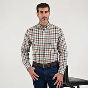 Camisa casual Yale Regular Fit Manga larga 7776 Cafe
