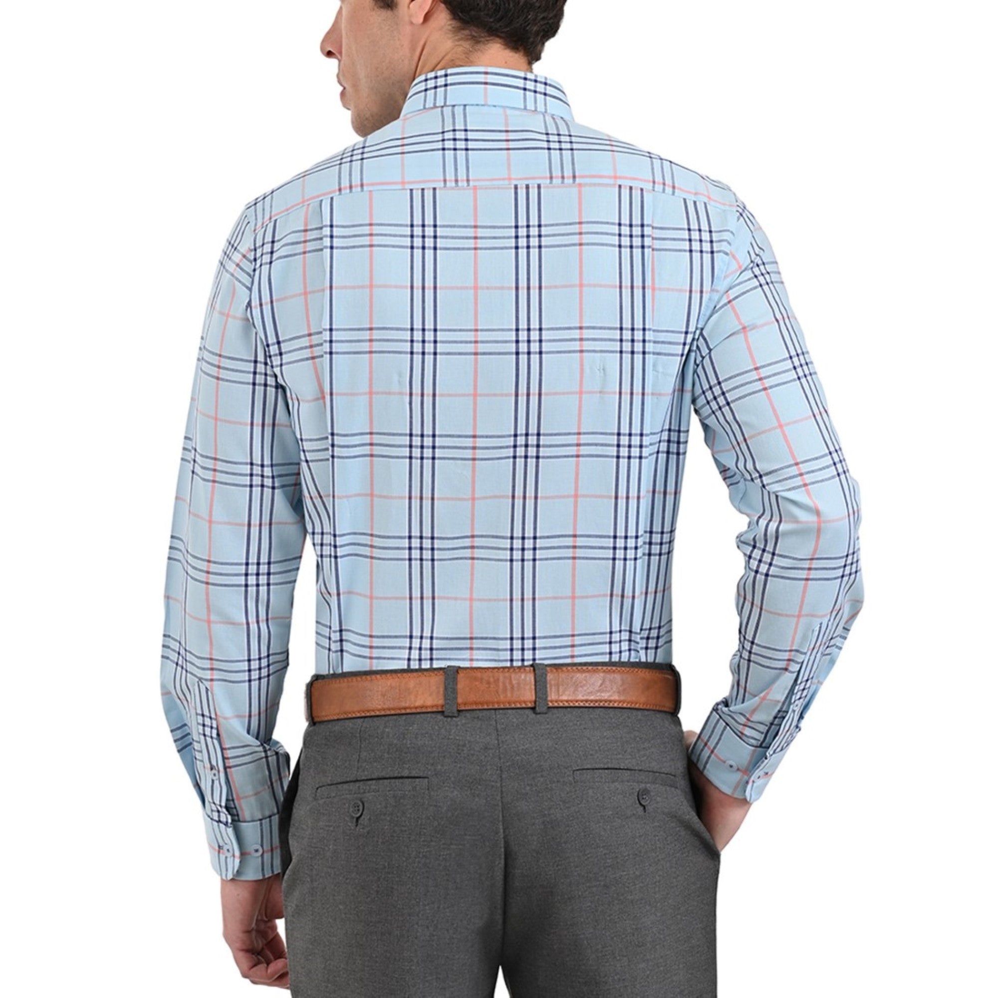 Camisa Yale Regular Fit Manga Larga 3862 Azul Agua