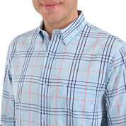 Camisa Yale Regular Fit Manga Larga 3862 Azul Agua