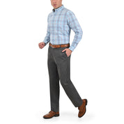 Camisa Yale Regular Fit Manga Larga 3862 Azul Agua