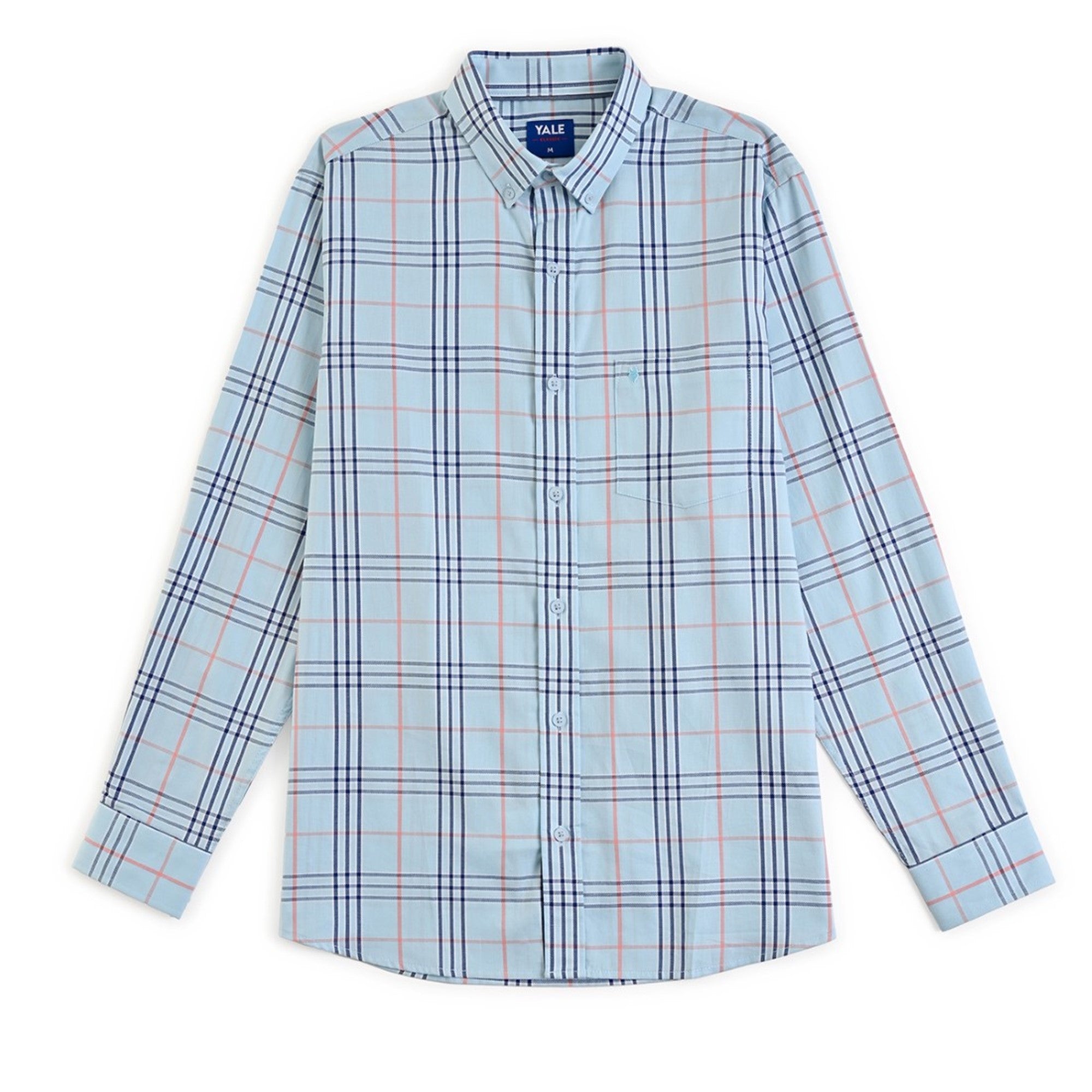 Camisa Yale Regular Fit Manga Larga 3862 Azul Agua