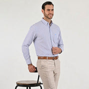 Camisa casual Yale Regular Fit Manga larga 7782 Azul
