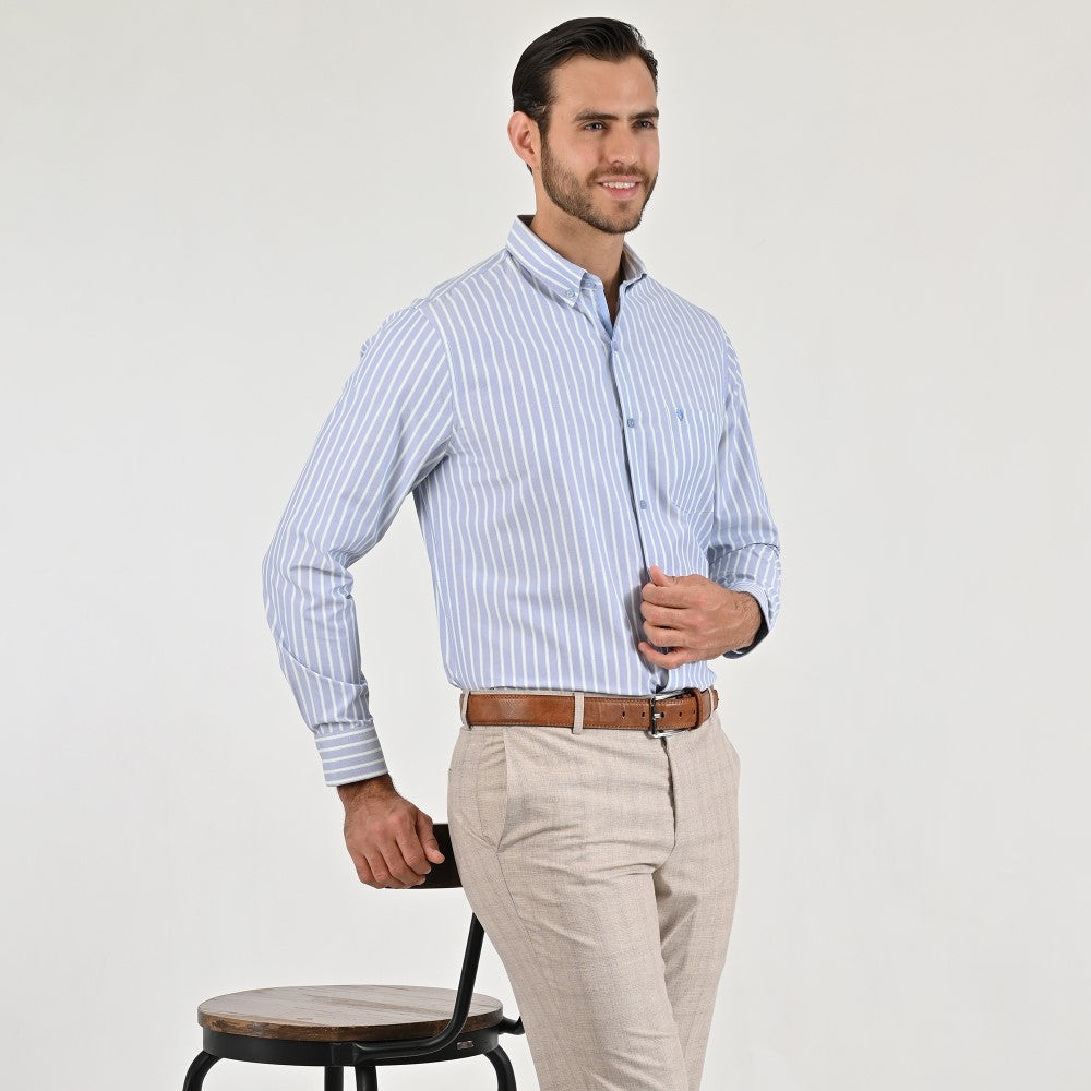 Camisa casual Yale Regular Fit Manga larga 7782 Menta
