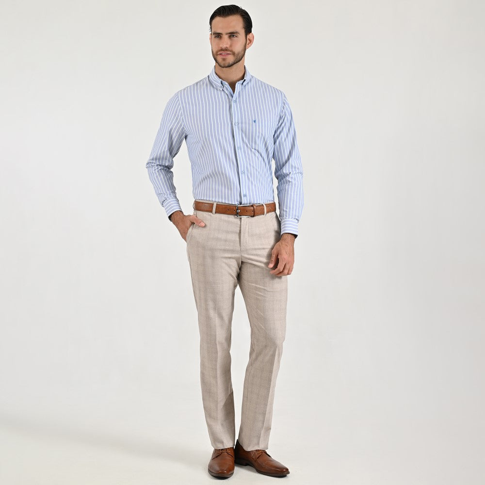 Camisa casual Yale Regular Fit Manga larga 7782 Menta