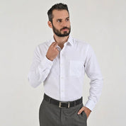Camisa de vestir Yale Regular Fit Manga larga 7767 Blanco