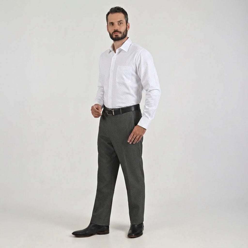 Camisa de vestir Yale Regular Fit Manga larga 7767 Blanco