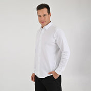 Camisa Yale Para Caballero Manga Larga Regular Fit 7086 Blanco
