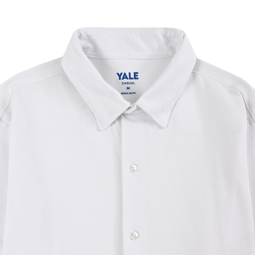 Camisa Yale Para Caballero Manga Larga Regular Fit 7086 Blanco
