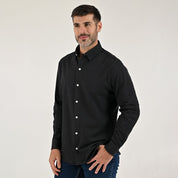 Camisa Yale Para Caballero Manga Larga Regular Fit 7086 Negro