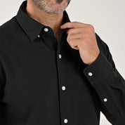 Camisa Yale Para Caballero Manga Larga Regular Fit 7086 Negro