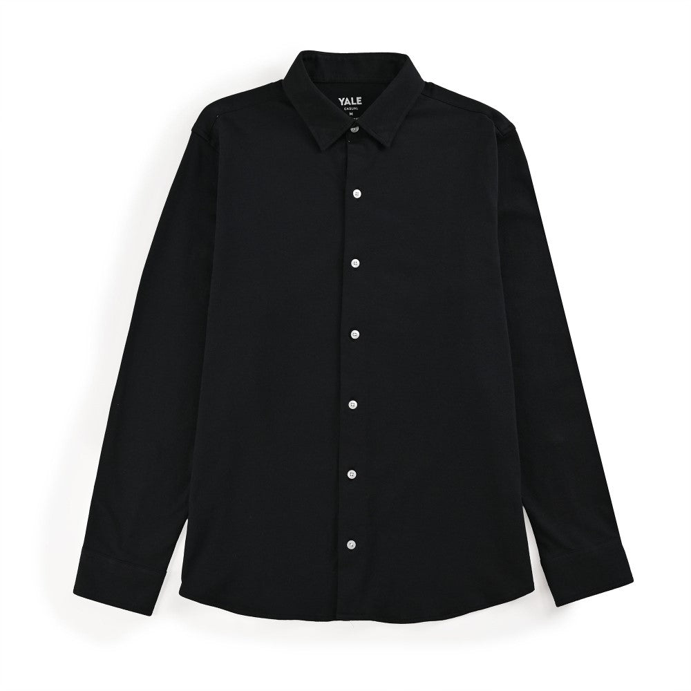 Camisa Yale Para Caballero Manga Larga Regular Fit 7086 Negro