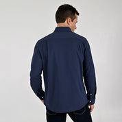 Camisa Yale Para Caballero Manga Larga Regular Fit 7086 Azul Marino