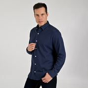 Camisa Yale Para Caballero Manga Larga Regular Fit 7086 Azul Marino