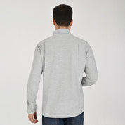 Camisa Yale Para Caballero Manga Larga Regular Fit 8272 Gris Medio