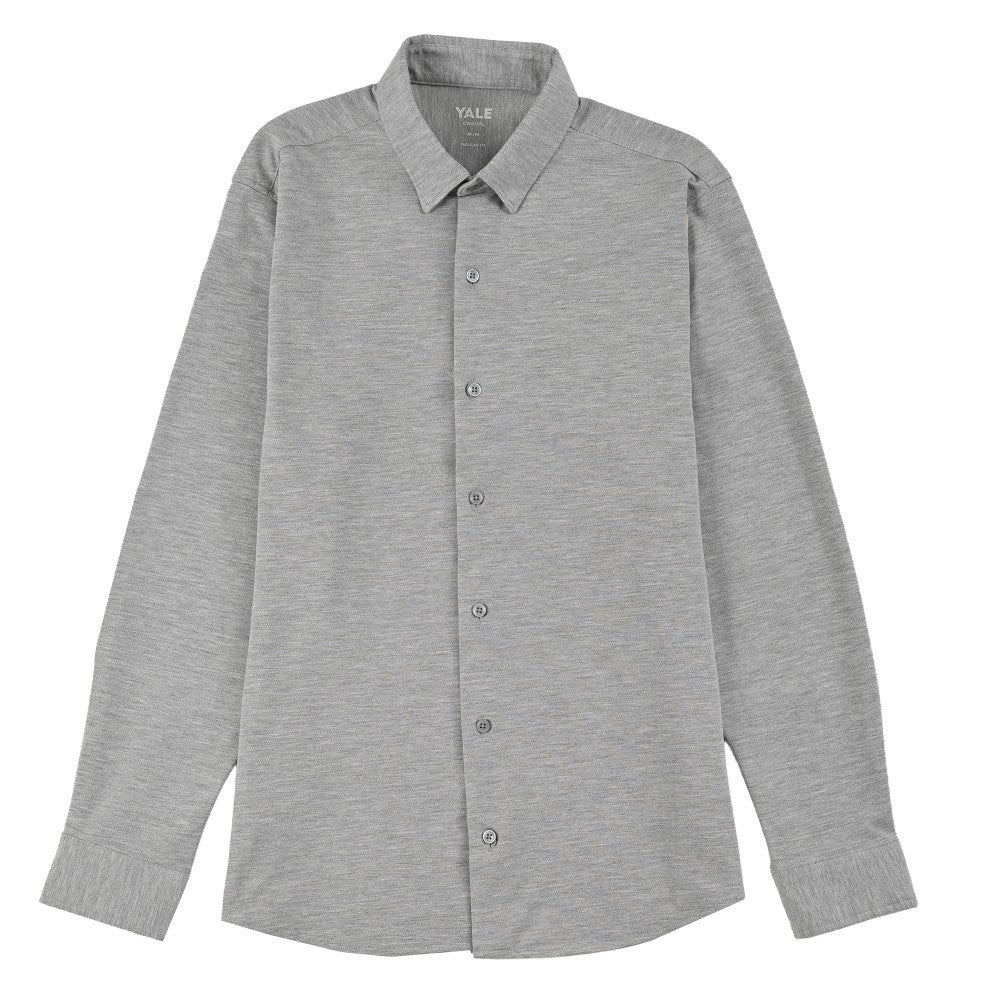 Camisa Yale Para Caballero Manga Larga Regular Fit 8272 Gris Medio