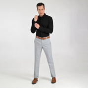 Camisa Yale Para Caballero Manga Larga Regular Fit 8272 Negro