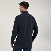 Camisa Yale Para Caballero Manga Larga Regular Fit 8272 Azul Marino