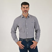 Camisa Yale Para Caballero Manga Larga Regular Fit 1737 Azul Marino