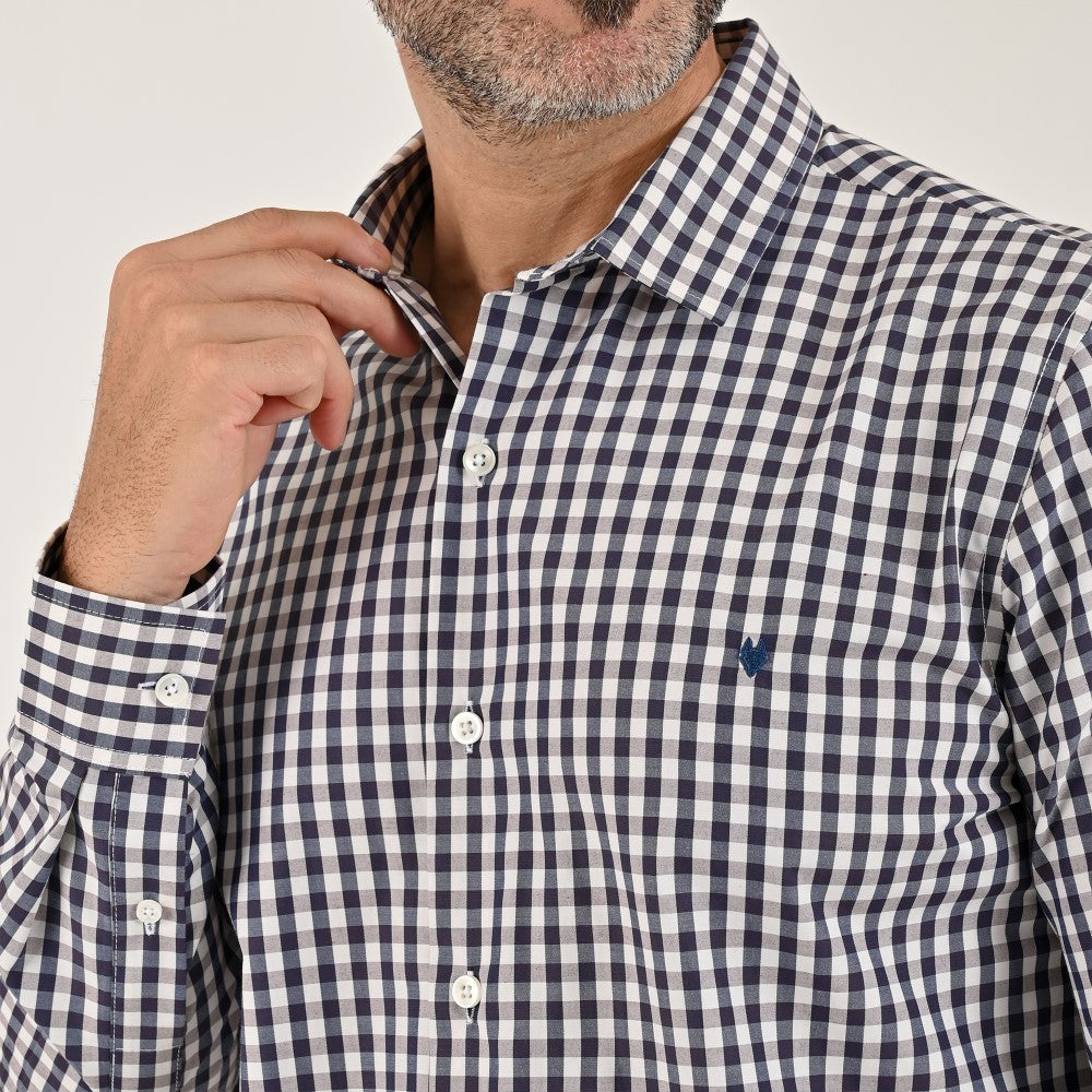 Camisa Yale Para Caballero Manga Larga Regular Fit 1737 Azul Marino
